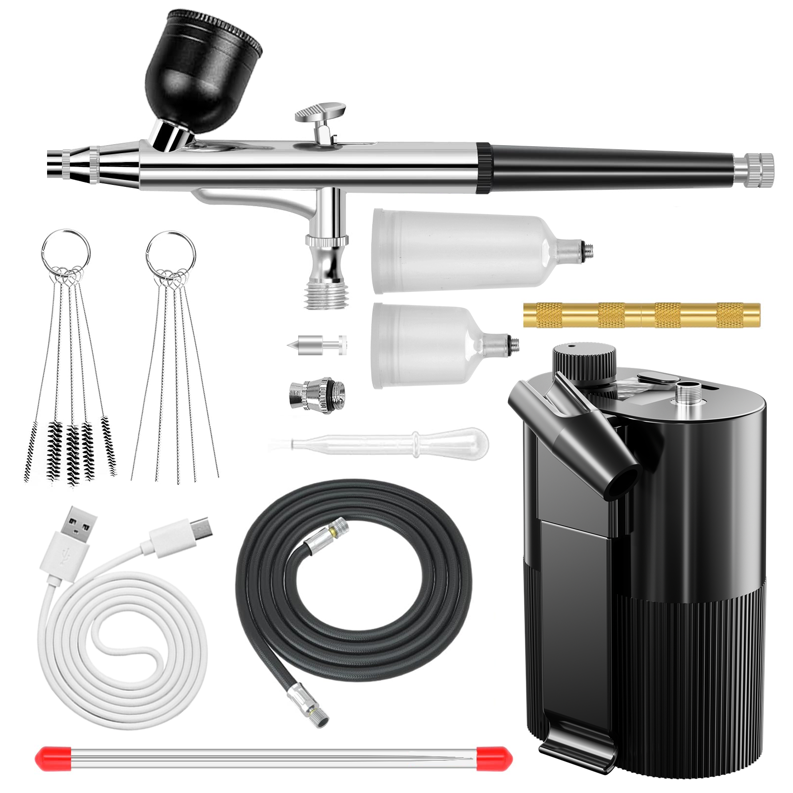 Amazon.com: Airbrush Kit with Compressor High Pressure Air Brush
